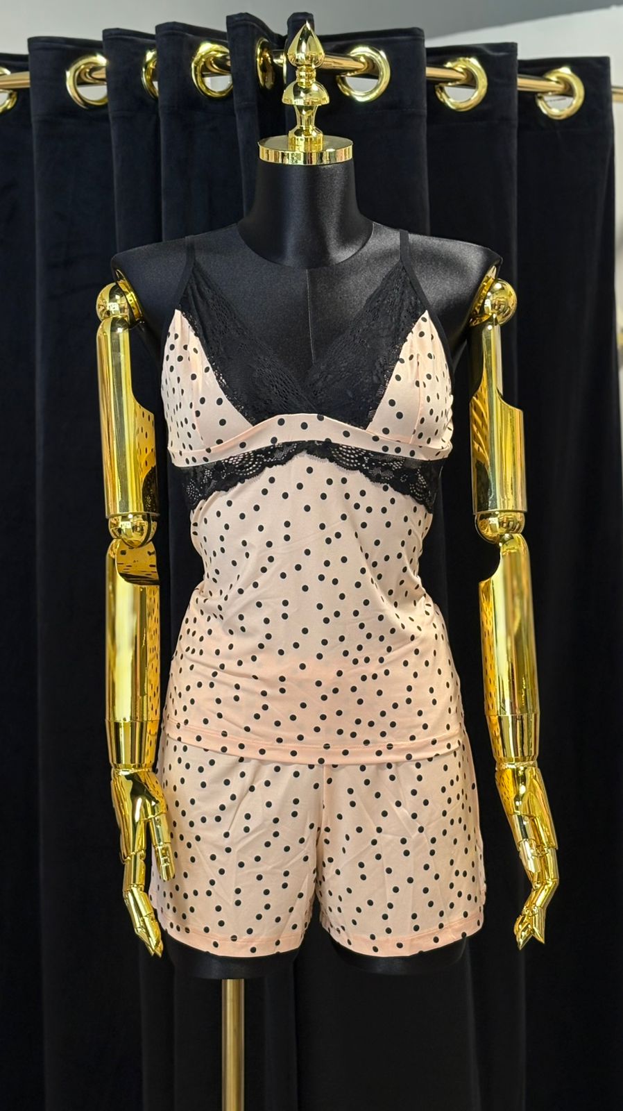 Dotted Blush Cami Set